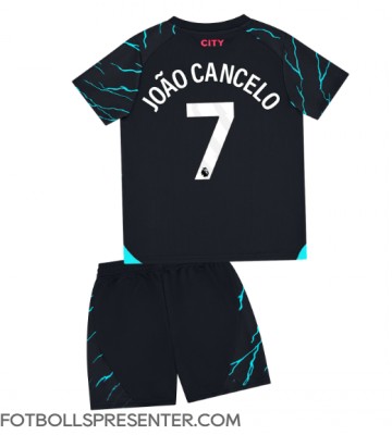 Manchester City Joao Cancelo #7 Tredje tröja Barn 2023-24 Kortärmad (+ korta byxor)